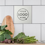 Logotyp för företag | Modern minimal Professionell Kakelplatta<br><div class="desc">En enkel affärsmall silver grått i anpassningsbar i ett modernt minimalistiskt stil som lätt kan uppdateras med företagets logotyp. Om du behöver hjälp med att anpassa den här produkten kontaktar du mig med hjälp av meddelandeknappen nedan så hjälper jag lycklig.</div>