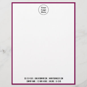 Logotyp för företag Modern minimalist Red Gräns Brevhuvud