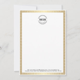 Logotyp för företag   Modern minimalistisk Guld Gr Tack Kort