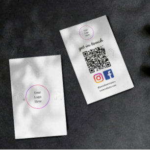 Logotyp för företag Modern QR-kodmall Social Visitkort