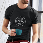 Logotyp för företag | Personal Company Black T Shirt<br><div class="desc">En vanlig svart affärsmodell i anpassningsbarna i ett modernt minimalistiskt stil som lätt kan uppdateras med din logotyp. Om du behöver hjälp med att anpassa den här produkten kontaktar du mig med hjälp av meddelandeknappen nedan så hjälper jag lycklig.</div>