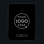 Logotyp för företag | Professionell för aktiebolag Magnet<br><div class="desc">En vanlig svart affärsmodell i anpassningsbar i ett modernt minimalistiskt stil som lätt kan uppdateras med företagets logotyp och text. Om du behöver hjälp med att anpassa den här produkten kontaktar du mig med hjälp av meddelandeknappen nedan så hjälper jag lycklig.</div>