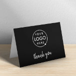 Logotyp för företag | Professionell för aktiebolag Tack Kort<br><div class="desc">En vanlig svart affärsmodell i anpassningsbarna i ett modernt minimalistiskt stil som lätt kan uppdateras med ditt företags logotyp,  hälsning och budskap. Behöver du hjälp? Kontakta mig gärna med hjälp av meddelandeknappen på produktsidan och jag kommer att vara lycklig för att hjälpa till.</div>