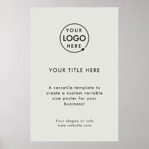 Logotyp för företag Skapa ditt moderna Grått Poster