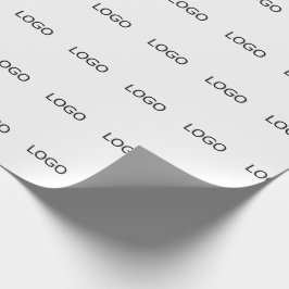 Logotyp för företag - Staggered Simple White Presentpapper