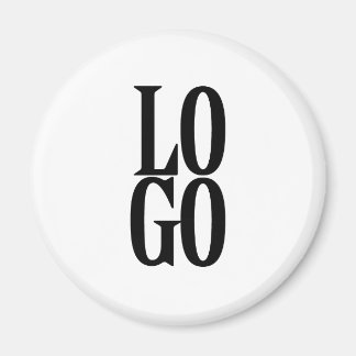 Logotyp för företags- eller Anpassningsbar på vit Magnet