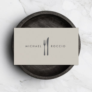 Logotyp för fork & Knivar för Chef, Foodie, Restau Visitkort