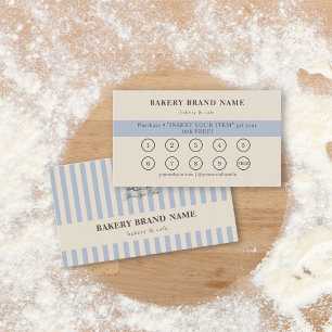 Logotyp för fransk Blue Rand Bakery Loyalty Slår Visitkort
