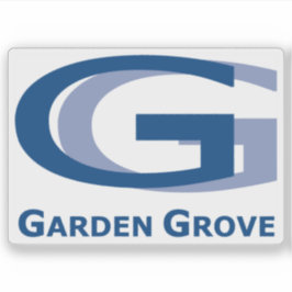 Logotyp för Garden Grove, Kalifornien, USA Klistermärken