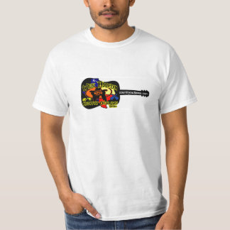 logotyp för gitarr för fredlös för weshardinland t shirt