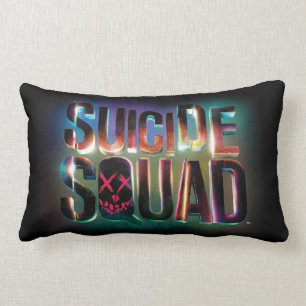 Logotyp för glöd för självmordSquad färgrik Lumbarkudde