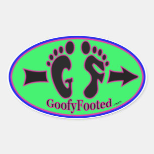Logotyp för Goofy Fooal Oval-märkning Ovalt Klistermärke