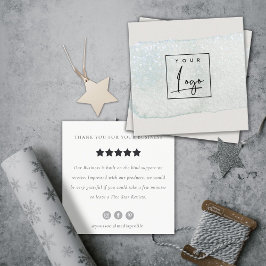 Logotyp för granskningsbegäran för Aqua Push Stoke Fyrkantigt Visitkort