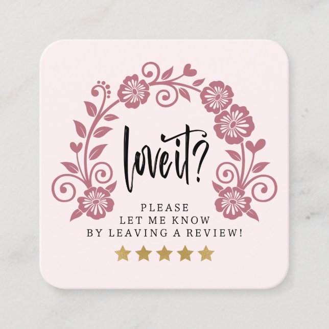 Logotyp för granskningsbegäran fyrkantigt visitkort (Framsida)