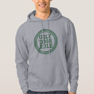 Logotyp för grönt för ugga Hundar-regel Hoodie