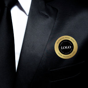 Logotyp för guld & Black Anpassningsbar Business Knapp