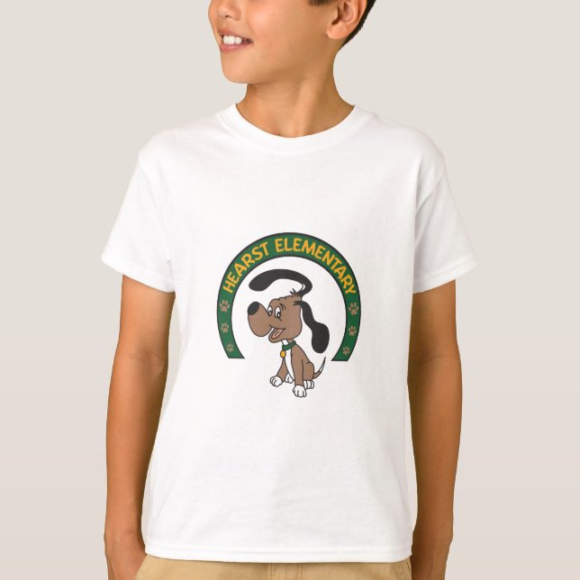 Logotyp för Hearst elementär klassikerhund Tee Shirt (Framsida)