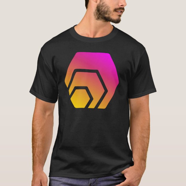 Logotyp för hex Crypto Cryptocurrency Blockchain C T Shirt (Framsida)