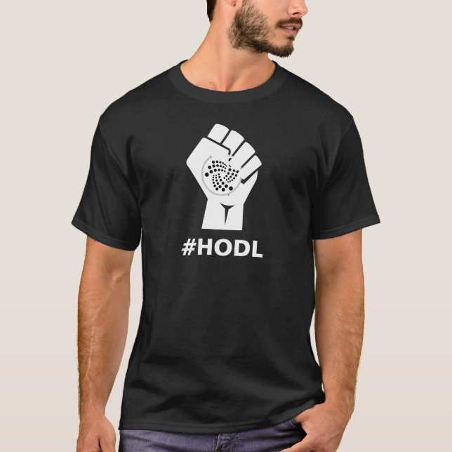 Logotyp för HODL-JOTA MIOTA: Vit T-shirt (Framsida)