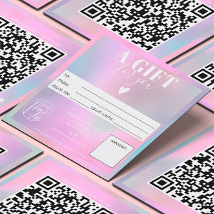 Logotyp för holografiskt modernt fyrkantigt presen