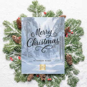 logotyp för höstland i god jul helg vykort