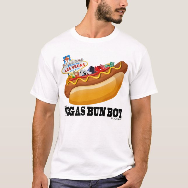 Logotyp för Hotdog för Vegas bullepojke T Shirt (Framsida)
