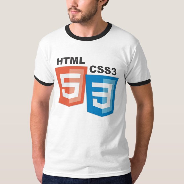 Logotyp för HTML5 CSS3 Tee Shirt (Framsida)