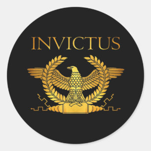 logotyp för invictus runt klistermärke
