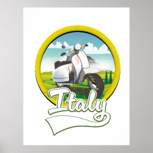logotyp för italien Scooter-resor Poster
