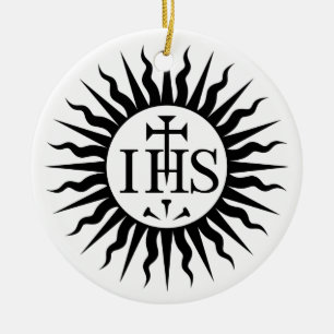 Logotyp för Jesus samhälle (Jesuits) Julgransprydnad Keramik