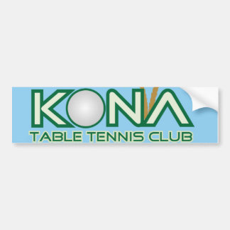 Logotyp för Kona bordtennisklubb Bildekal