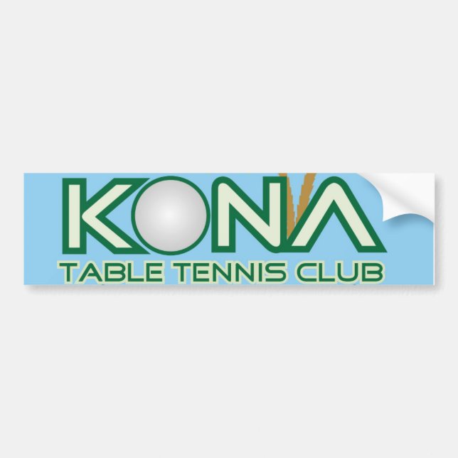 Logotyp för Kona bordtennisklubb Bildekal (Framsidan)