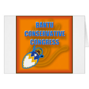 Logotyp för Konservativets kongress i Bantu Hälsningskort