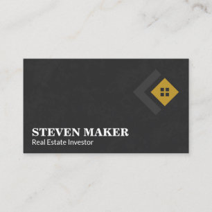 Logotyp för Kreativ Realtor   Svarta Struktur Visitkort
