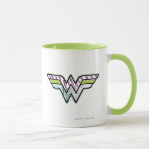 Logotyp för kvinnlig färgskiss Mugg