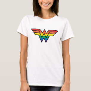 Logotyp för kvinnlig regnbåge T Shirt
