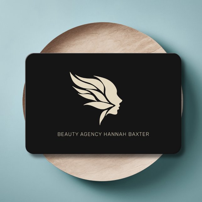 Logotyp för kvinnlig skönhet, modern, Salon Visitkort (Woman Beauty Logo, Modern, Salon, Business Card)
