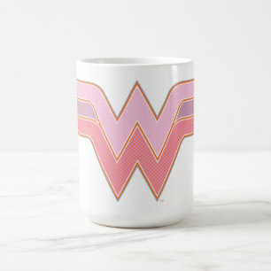  Logotyp för kvinnors Rosa och Orange Mesh Kaffemugg