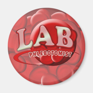 LOGOTYP FÖR LABB PHLEBOTOMIST RBC MAGNET