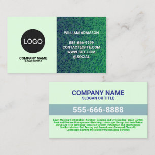Logotyp för landskaps- och Gräsmatta-service Visitkort