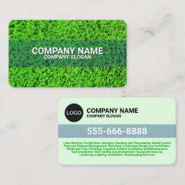 (Logotyp för landskapsplanering) Grass & Gräsmatta Visitkort