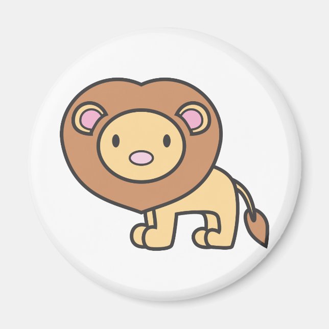 Logotyp för lejon Tecknad Magnet (Framsidan)