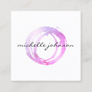Logotyp för Luxe Rosa Pawarden Circle Designer Fyrkantigt Visitkort