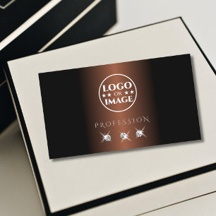 Logotyp för Luxury Mörk Brown Silver Gnistra Diamo Visitkort