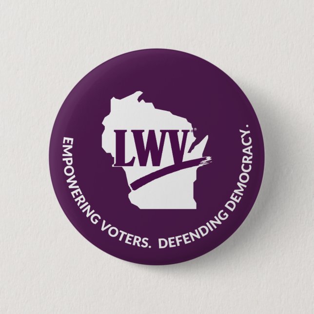 Logotyp för LWV Wisconsin-knapp Knapp (Framsida)