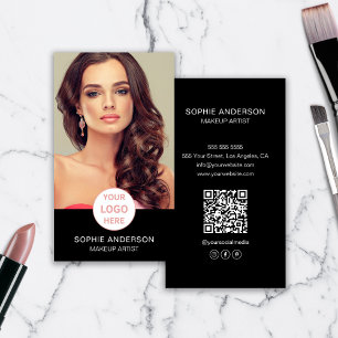 Logotyp för Makeup Artist Anpassningsbar Photo Bla Visitkort