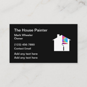 Logotyp för målning av House Painter House Visitkort
