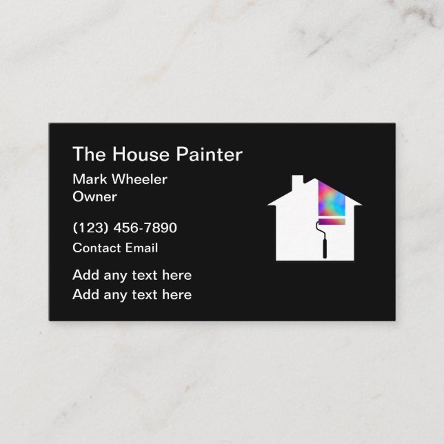 Logotyp för målning av House Painter House Visitkort (Framsida)