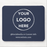 Logotyp för marin Anpassningsbar Modern minimalist Musmatta<br><div class="desc">Uppdatera enkelt ditt företags varumärke med vår enkla, svarta anpassningsbar-affärsmall i ett modernt, minimalistiskt stil. Lägg till logotyp, social media namn och webbplats, eller kodtext om du vill skapa ett professionell-utseende på bara några minuter. Behöver du hjälp med att anpassa dig? Kontakta oss med hjälp av meddelandeknappen nedan för hjälp....</div>