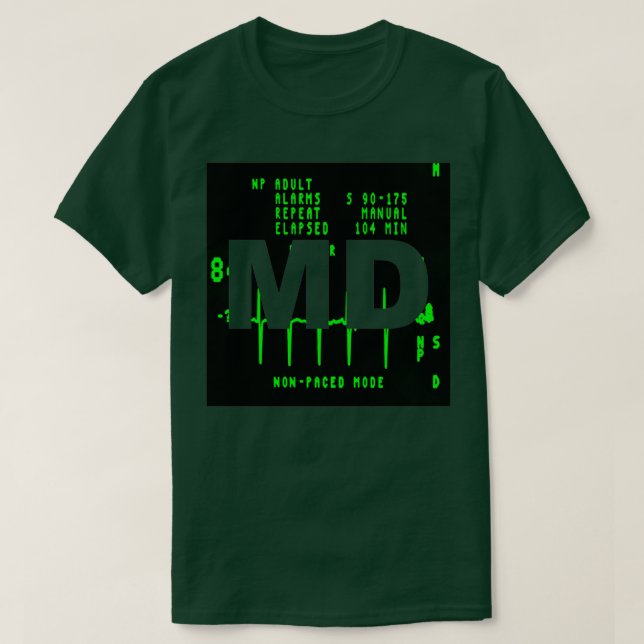 LOGOTYP för MD Medical Doktor Vitals T Shirt (Design framsida)